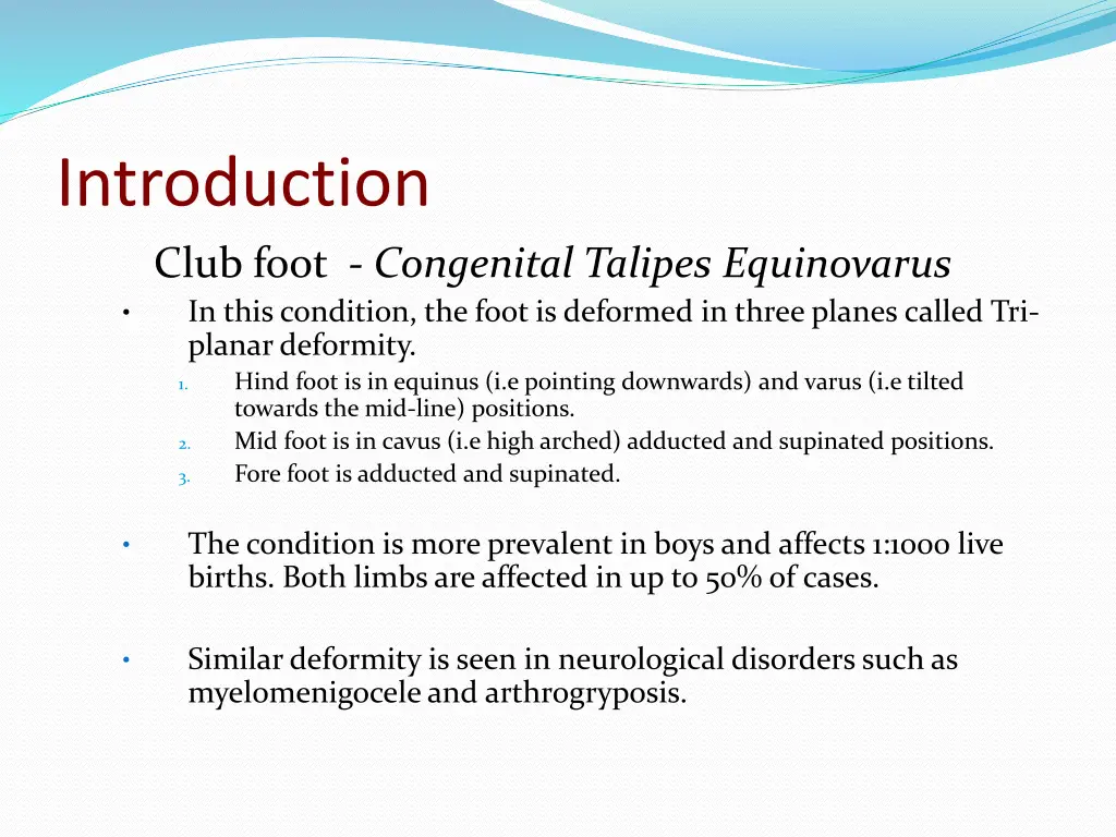 introduction club foot congenital talipes