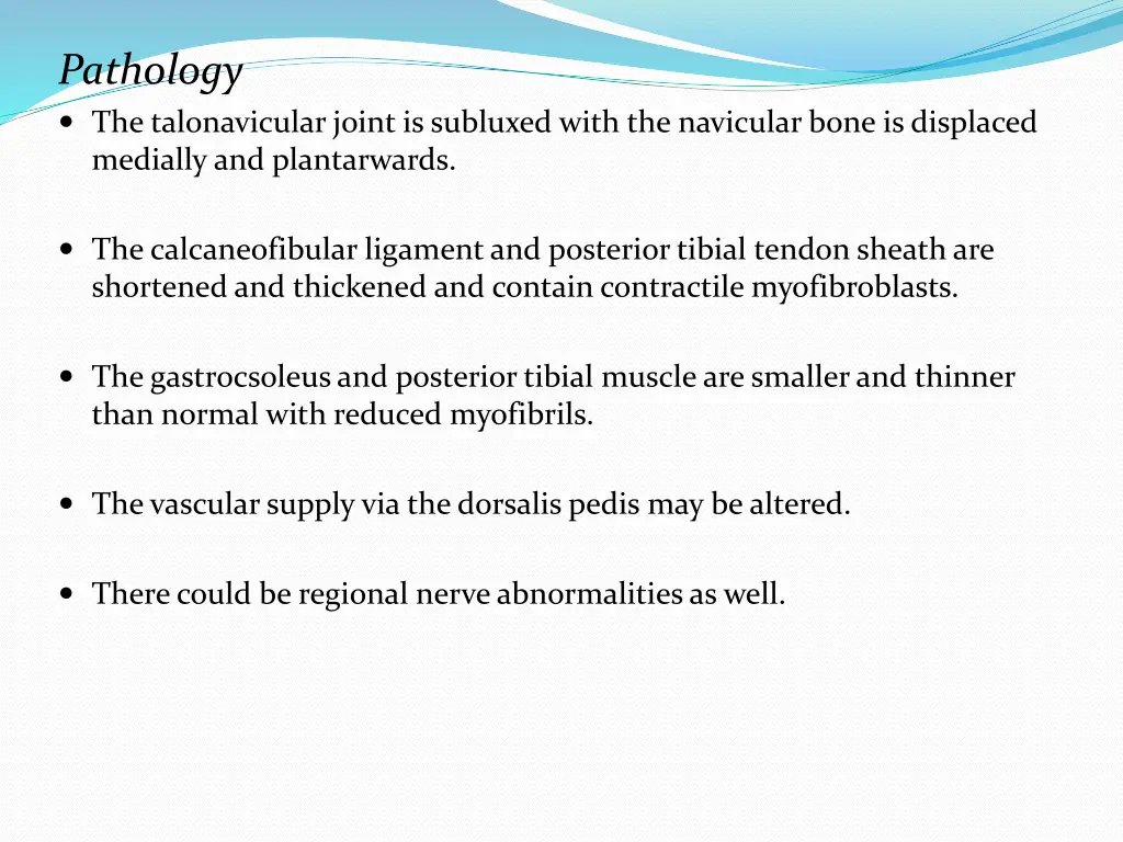 pathology the talonavicular joint is subluxed