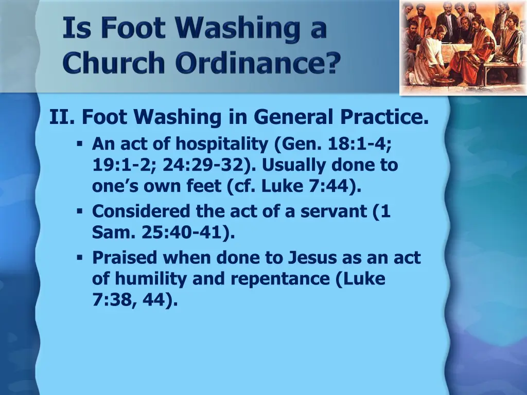 ii foot washing in general practice