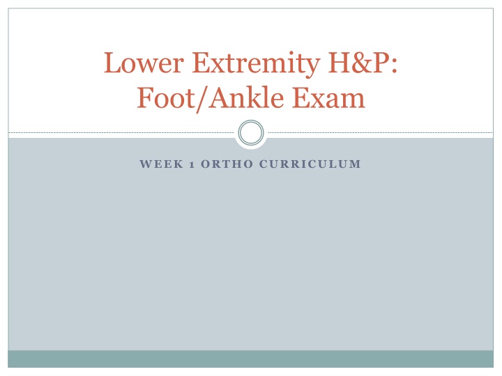 lower extremity h p foot ankle exam