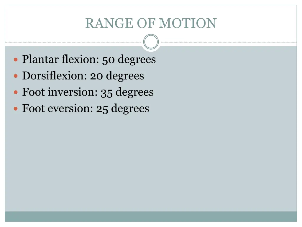 range of motion