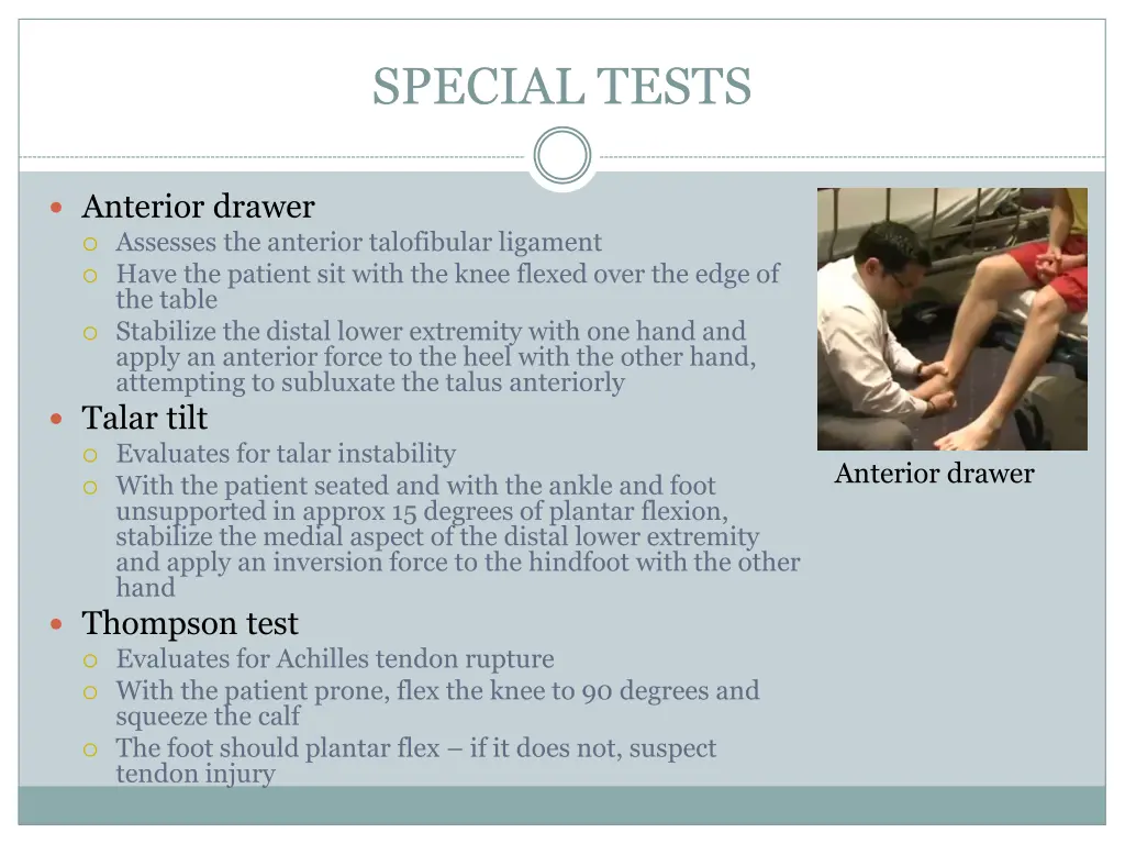 special tests