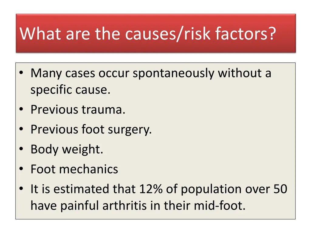 what are the causes what are the causes risk