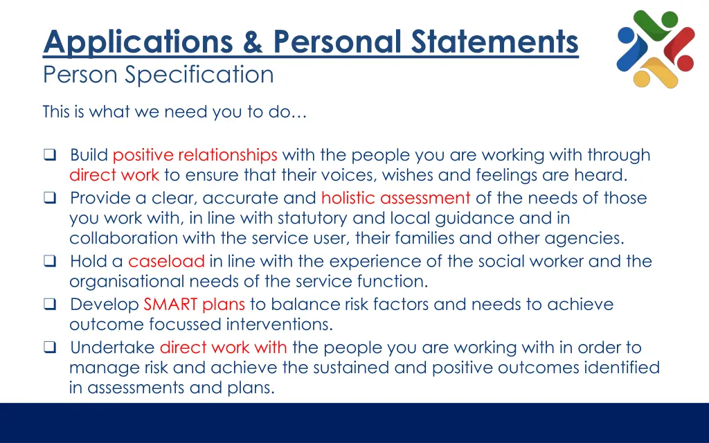 applications personal statements person