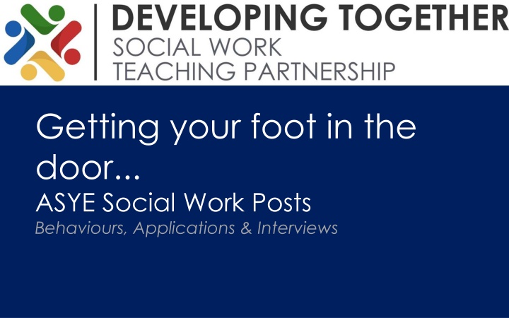 getting your foot in the door asye social work