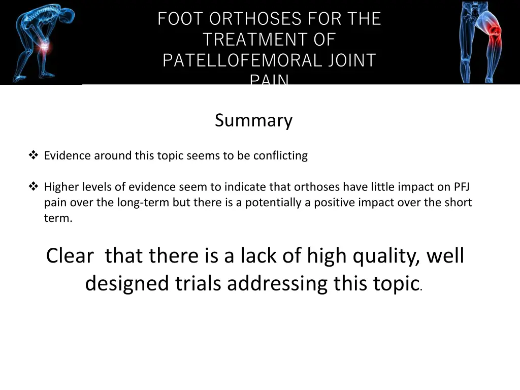 foot orthoses for the treatment of patellofemoral 16