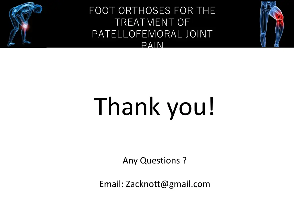 foot orthoses for the treatment of patellofemoral 18