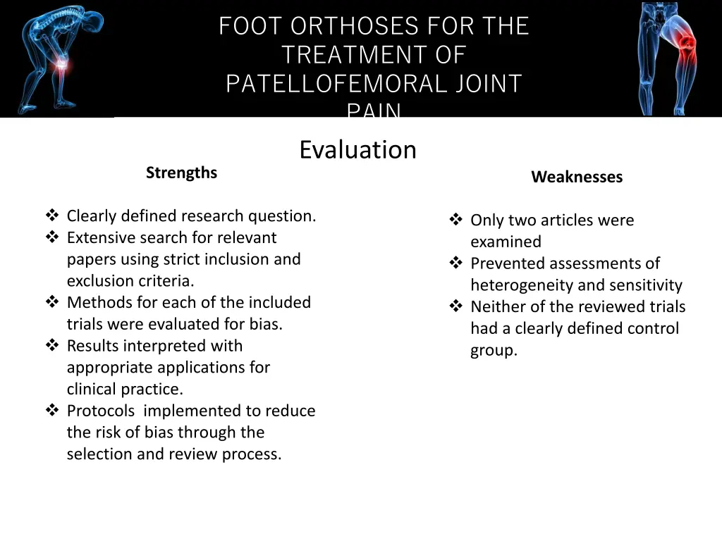 foot orthoses for the treatment of patellofemoral 9