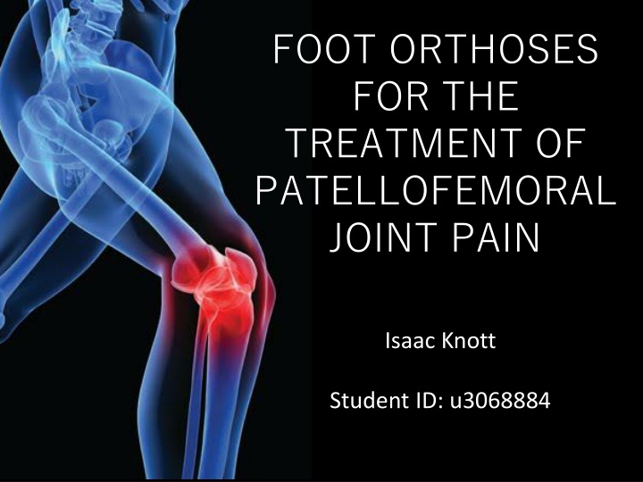 foot orthoses for the treatment of patellofemoral