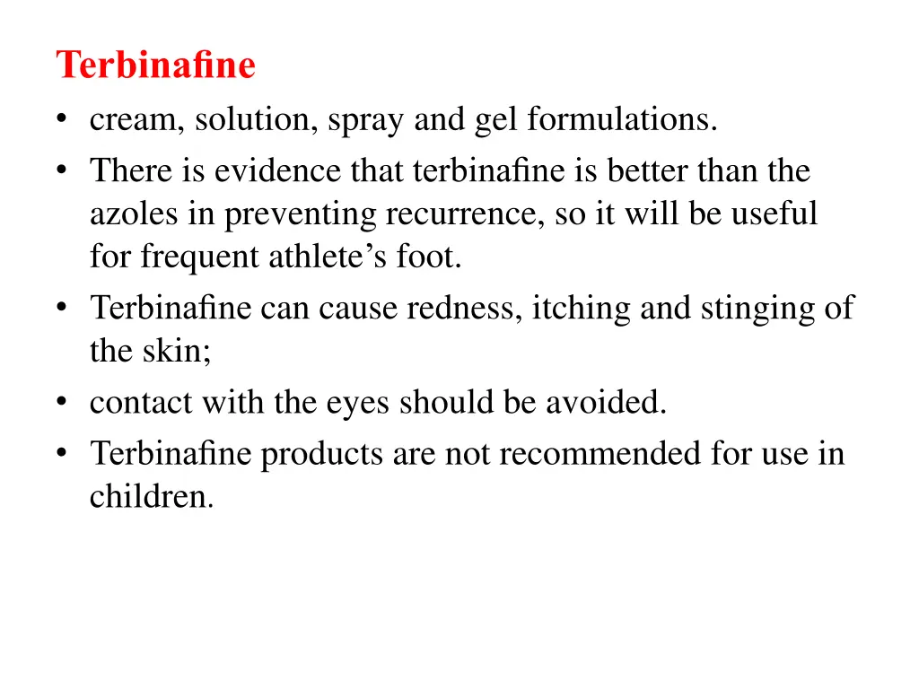 terbinafine cream solution spray