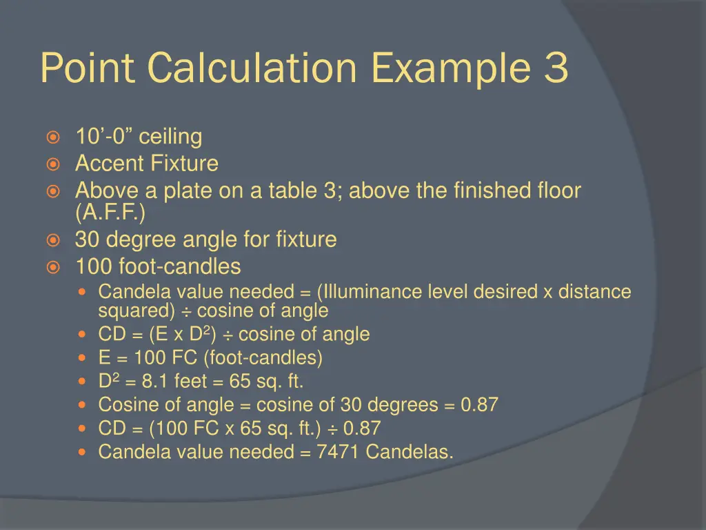 point calculation example 3