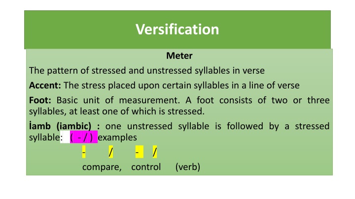 versification