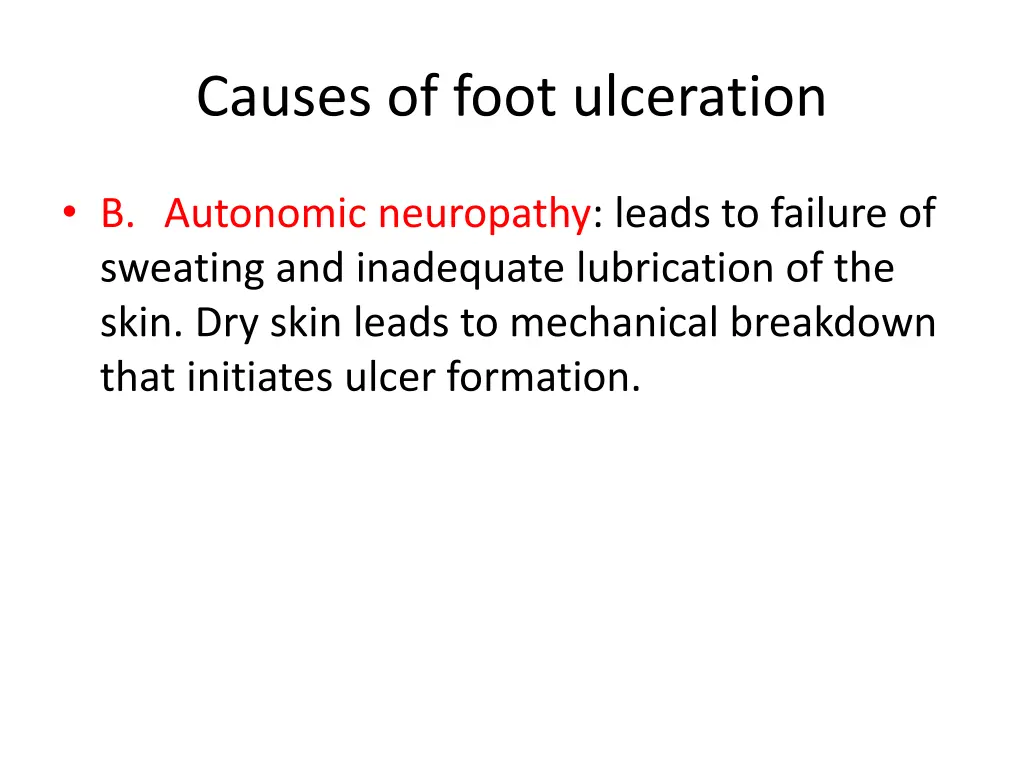 causes of foot ulceration 1