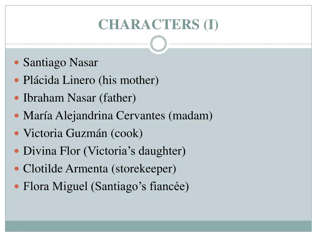 characters i