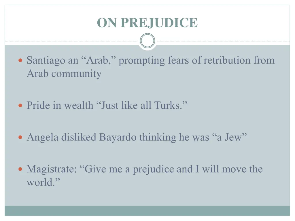 on prejudice