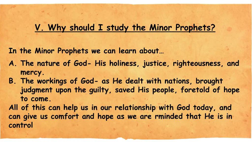 v why should i study the minor prophets