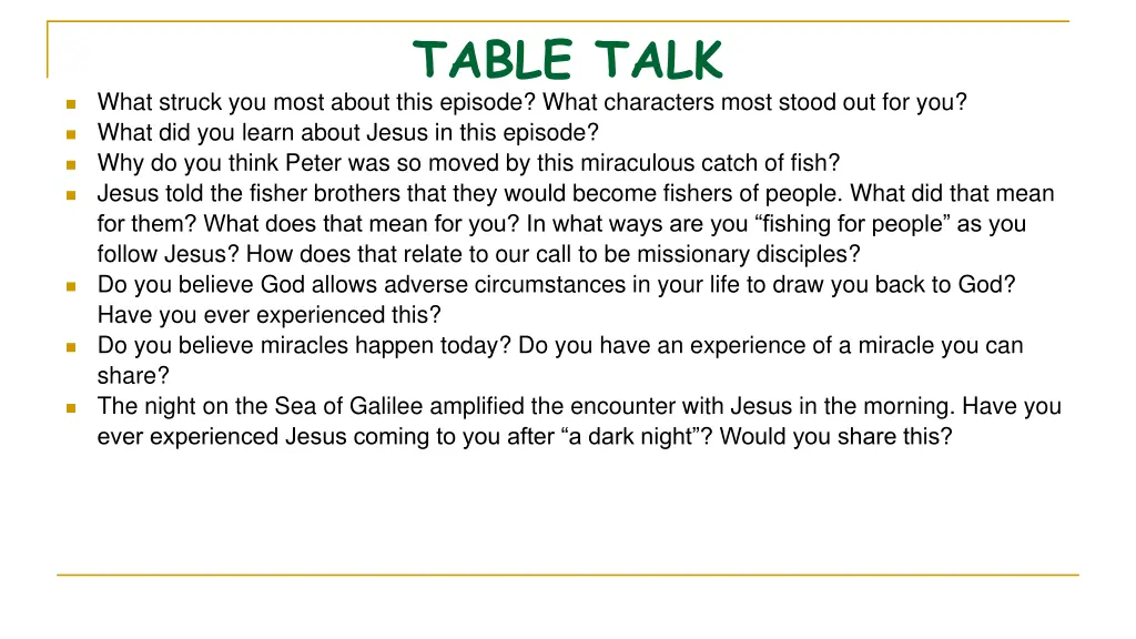 table talk