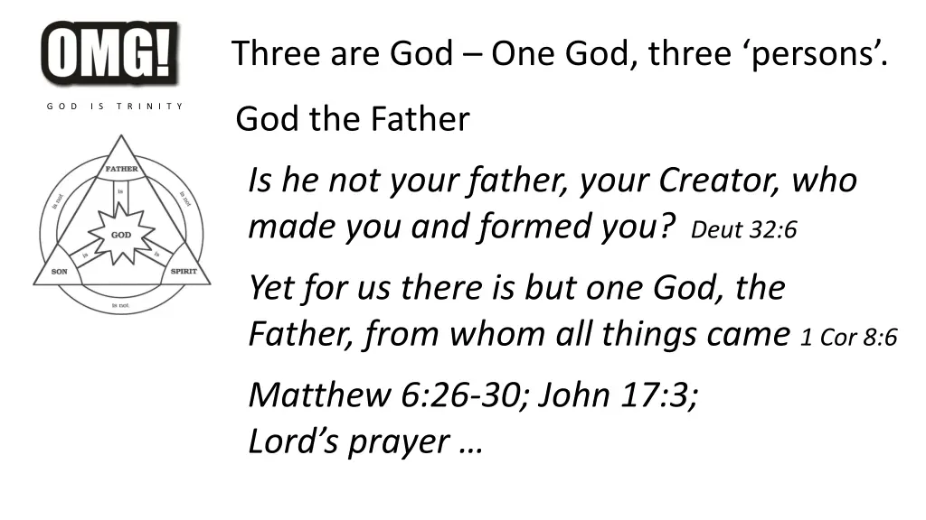 three are god one god three persons