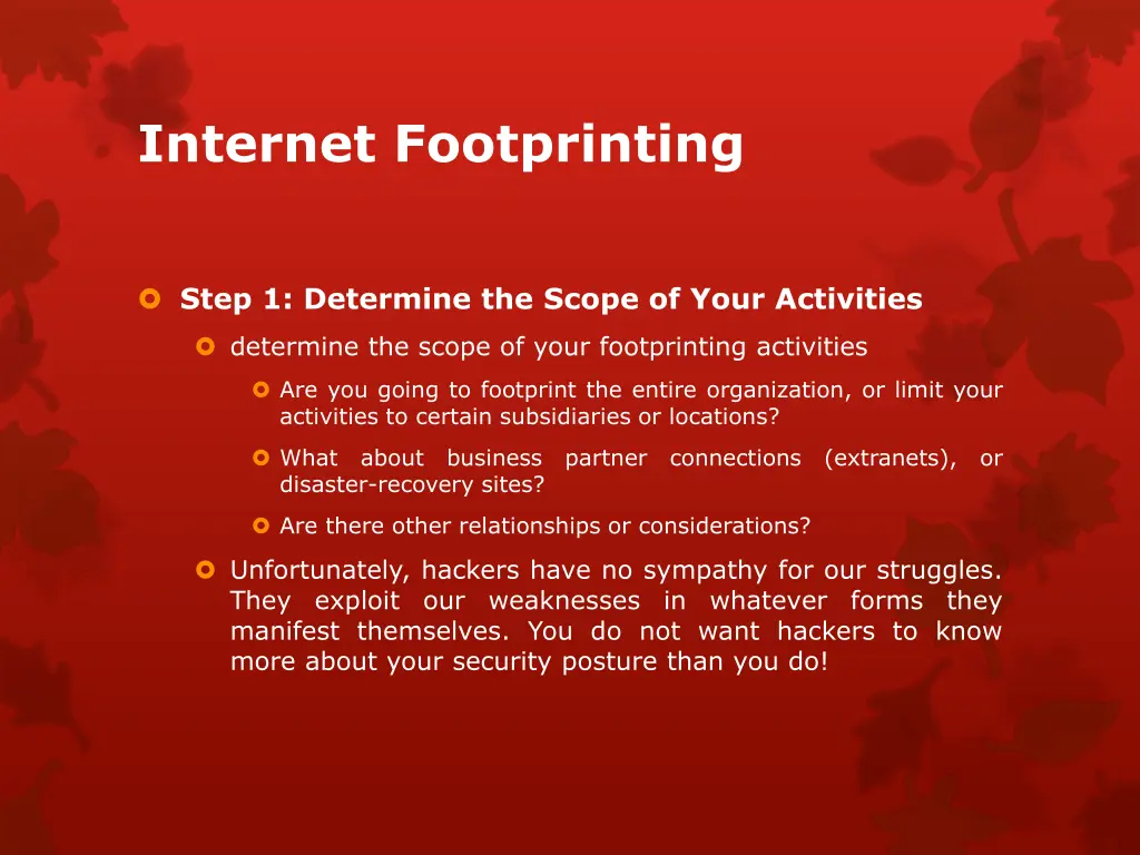 internet footprinting