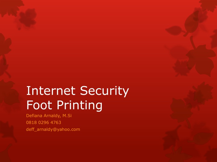 internet security foot printing defiana arnaldy