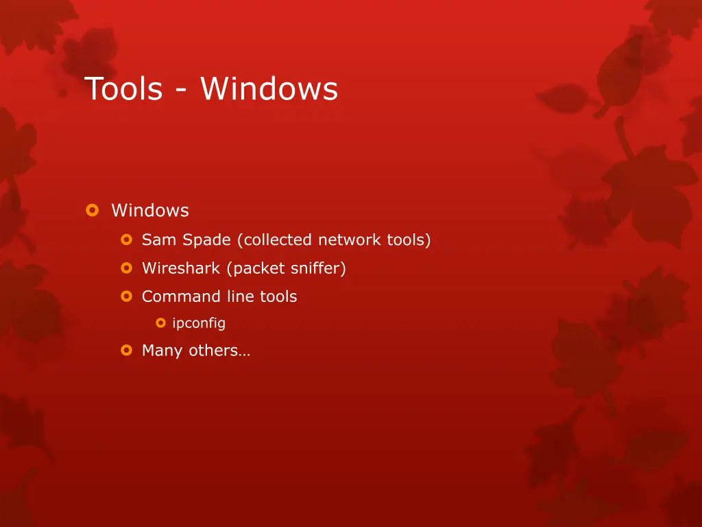 tools windows