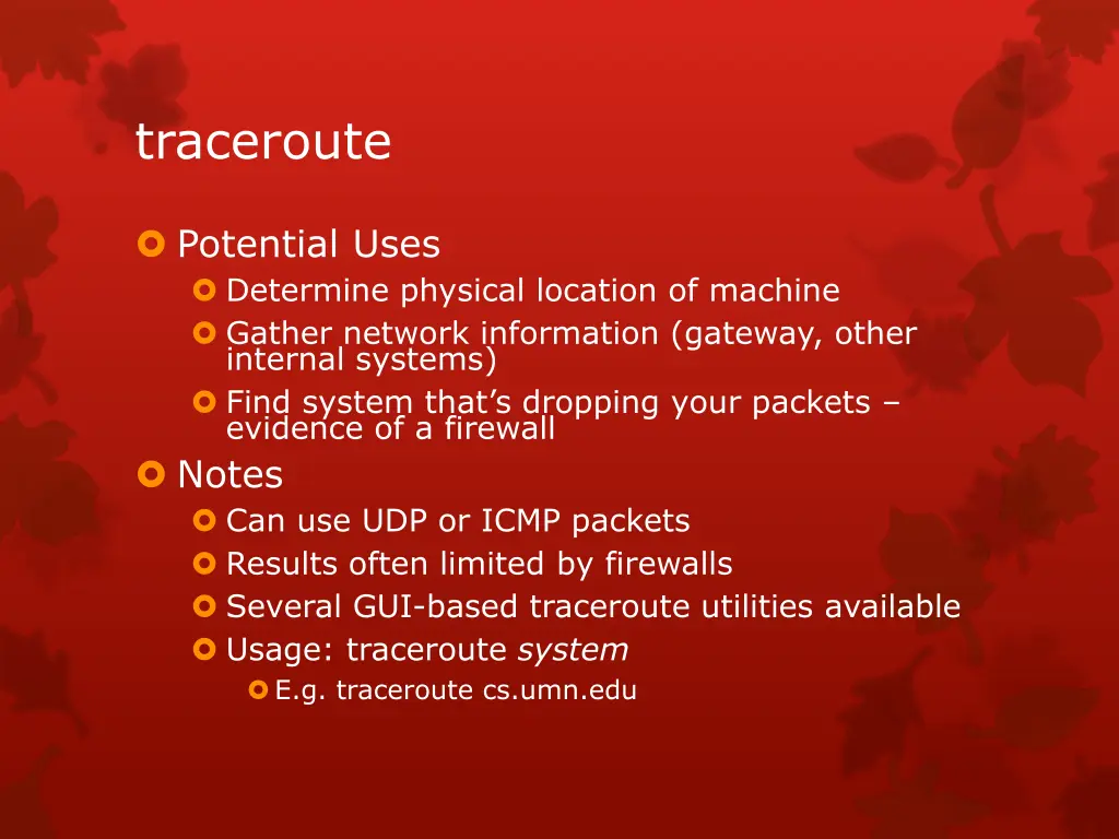 traceroute