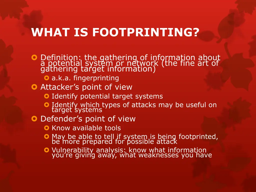 what is footprinting