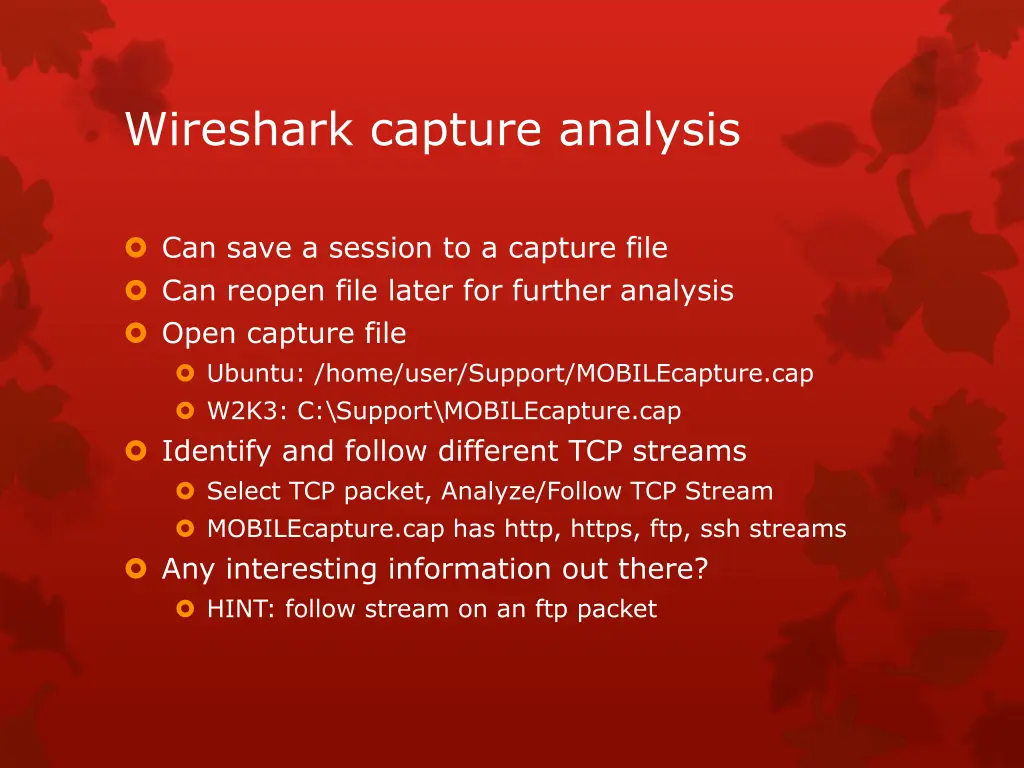 wireshark capture analysis