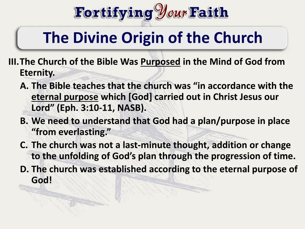 the divine origin of the church 1