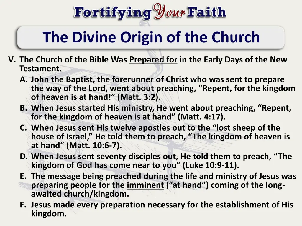 the divine origin of the church 4