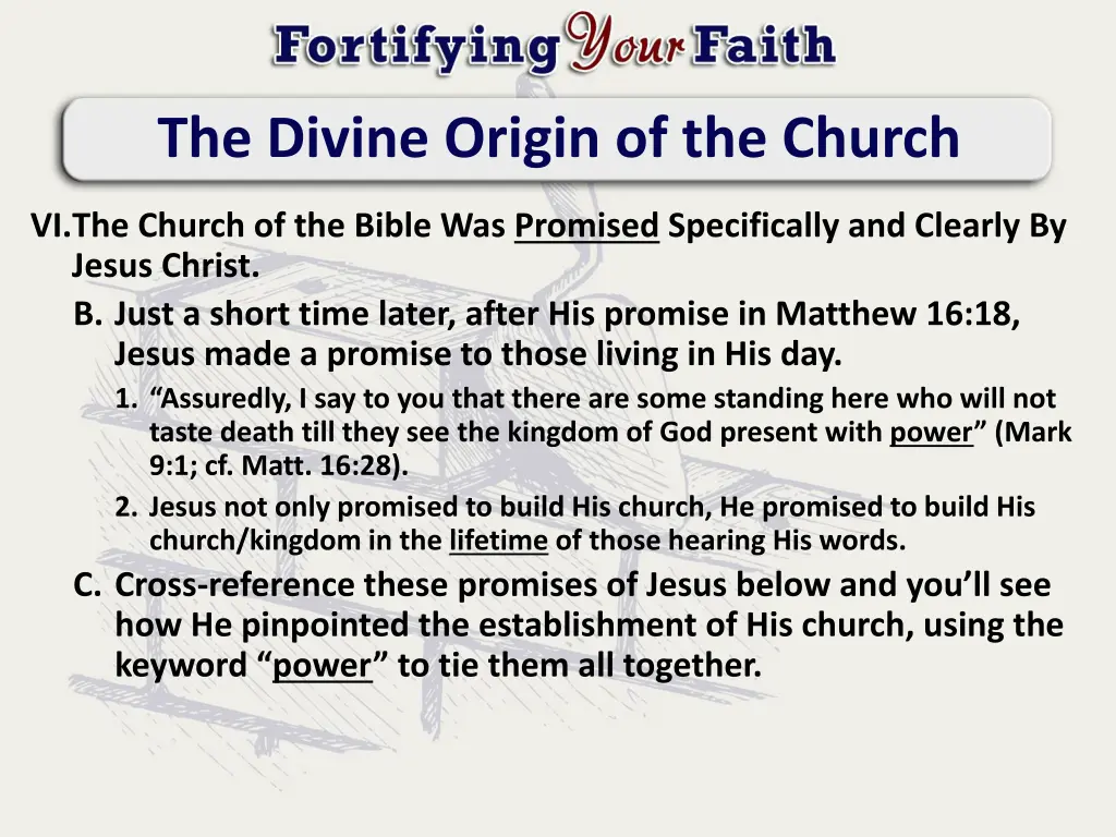 the divine origin of the church 6