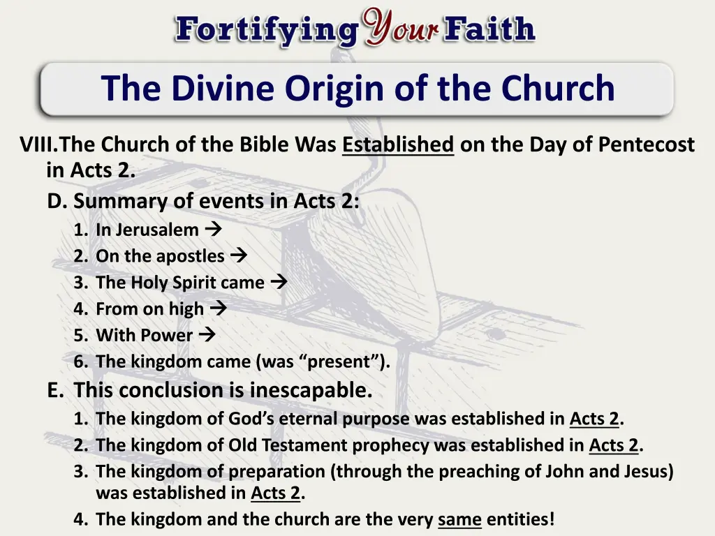 the divine origin of the church 9