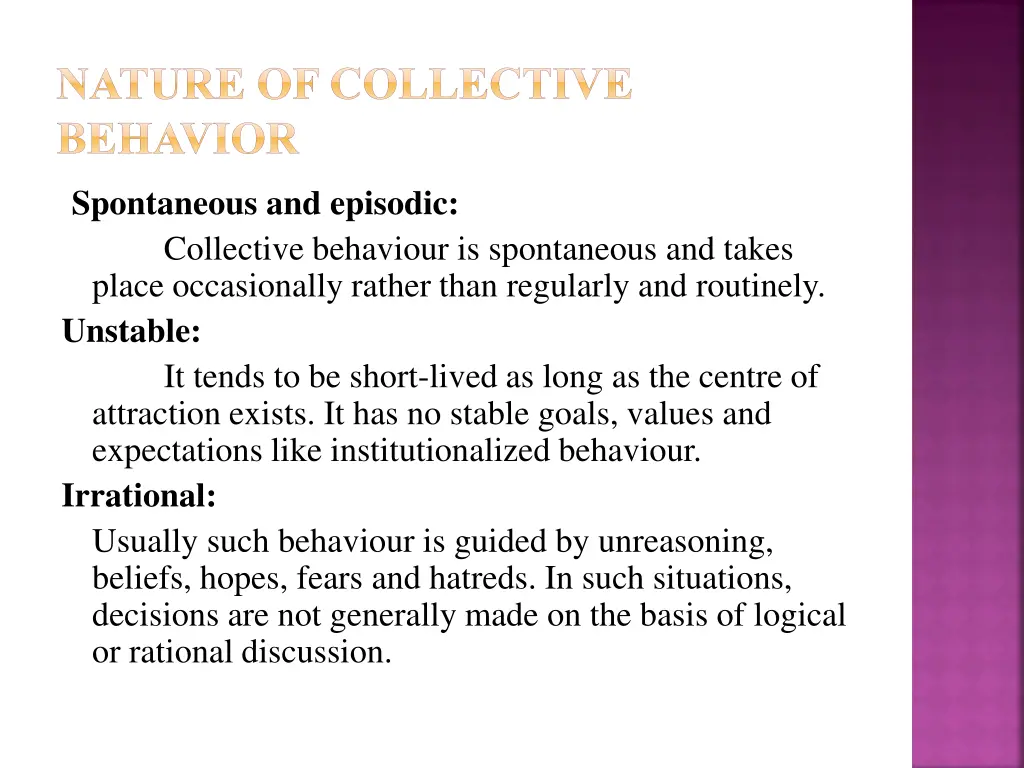 nature of collective behavior