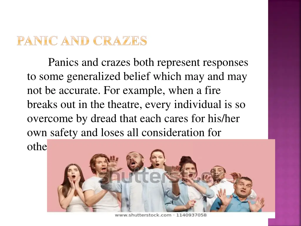 panic and crazes