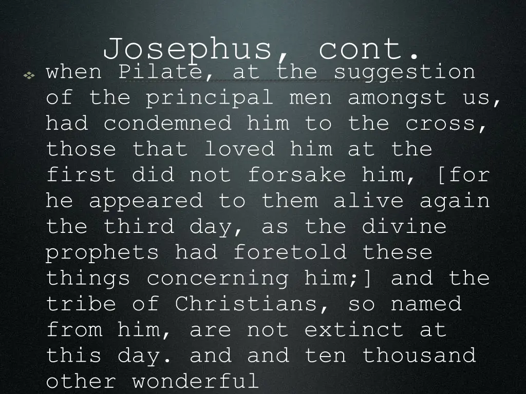 josephus cont when pilate at the suggestion