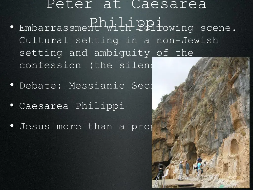 peter at caesarea philippi embarrassment with