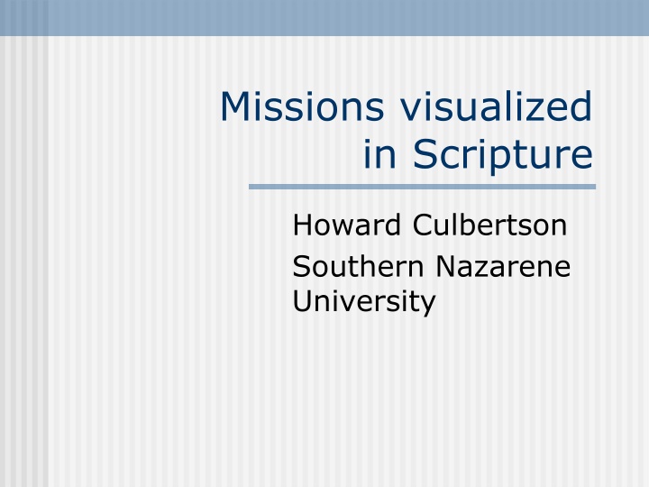 missions visualized in scripture