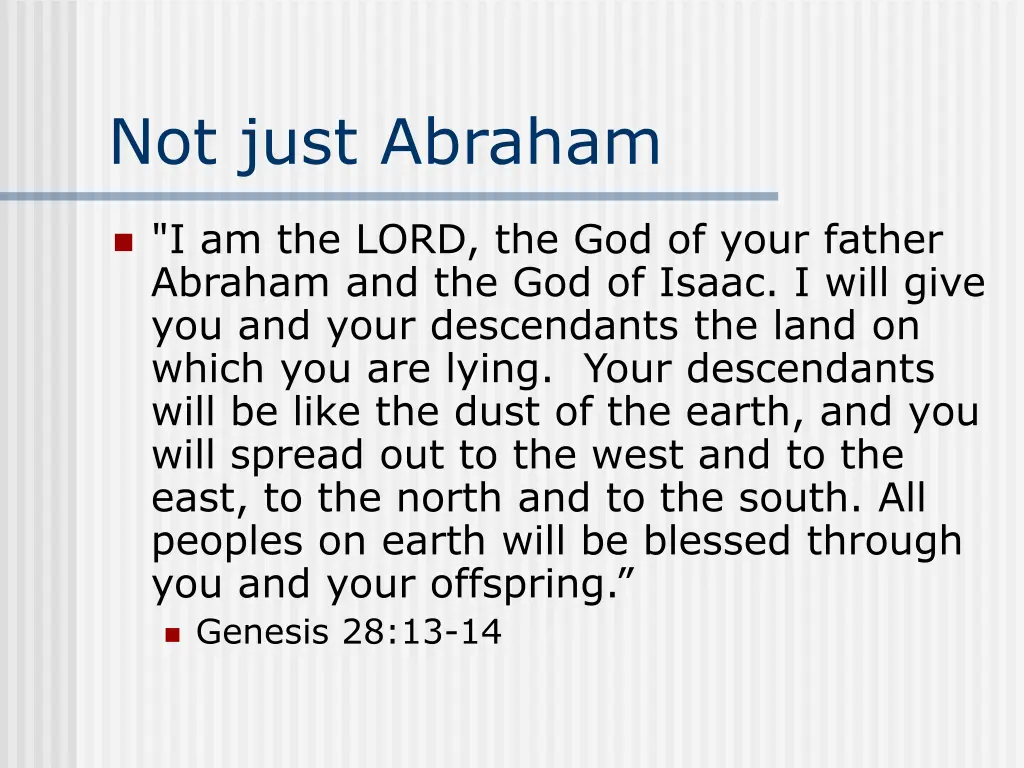 not just abraham