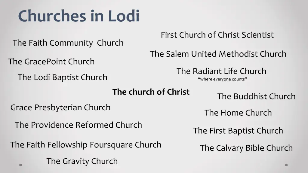 churches in lodi