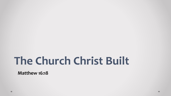 the church christ built