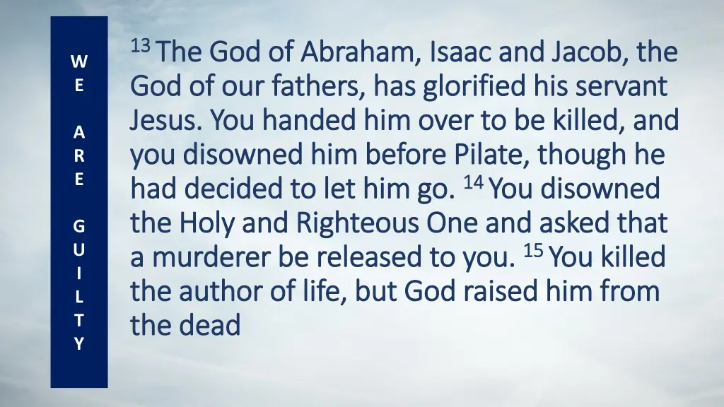 13 13 the god of abraham isaac and jacob 1