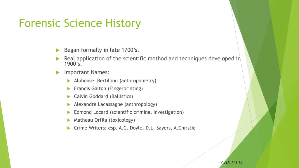 forensic science history