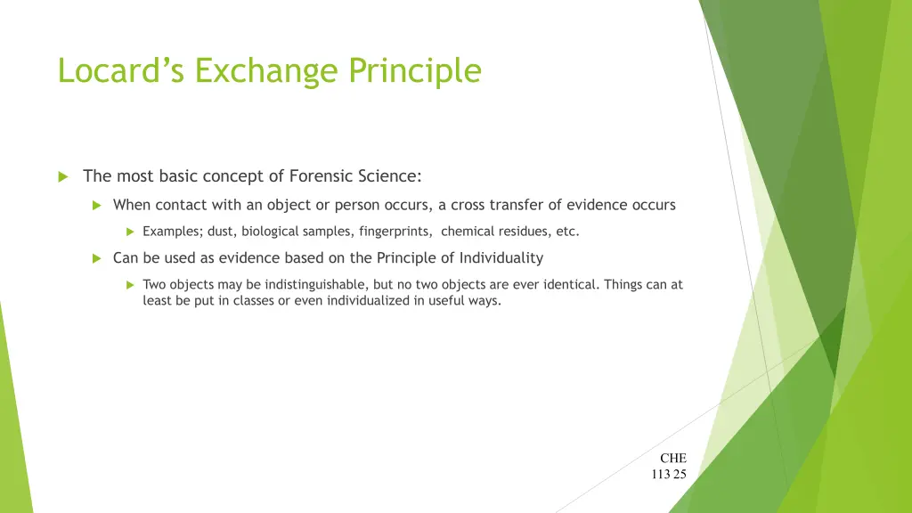 locard s exchange principle