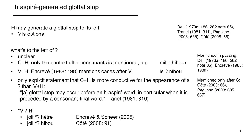 h aspir generated glottal stop