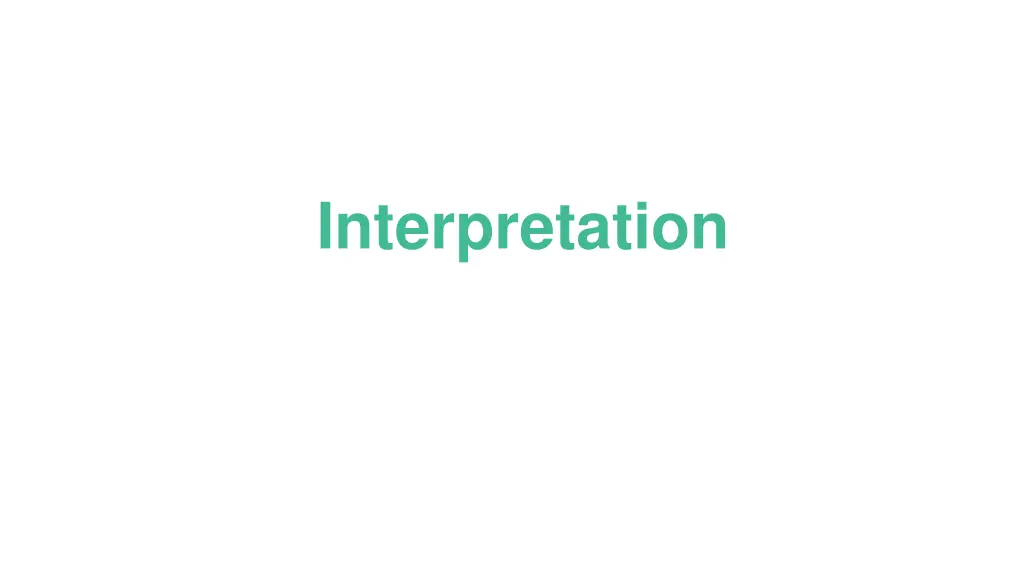 interpretation