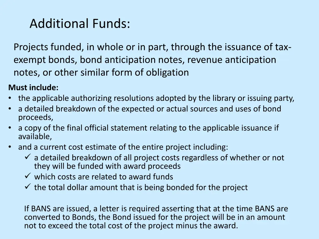 additional funds 1