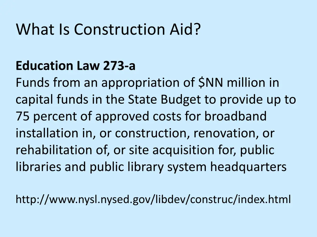 what is construction aid