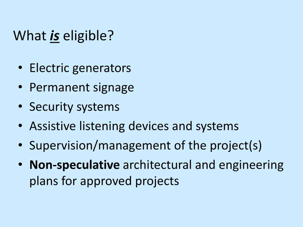 what is eligible 1