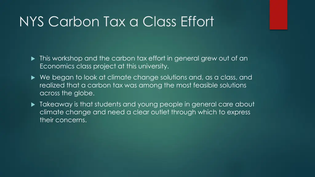 nys carbon tax a class effort