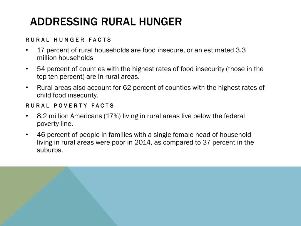 addressing rural hunger 1